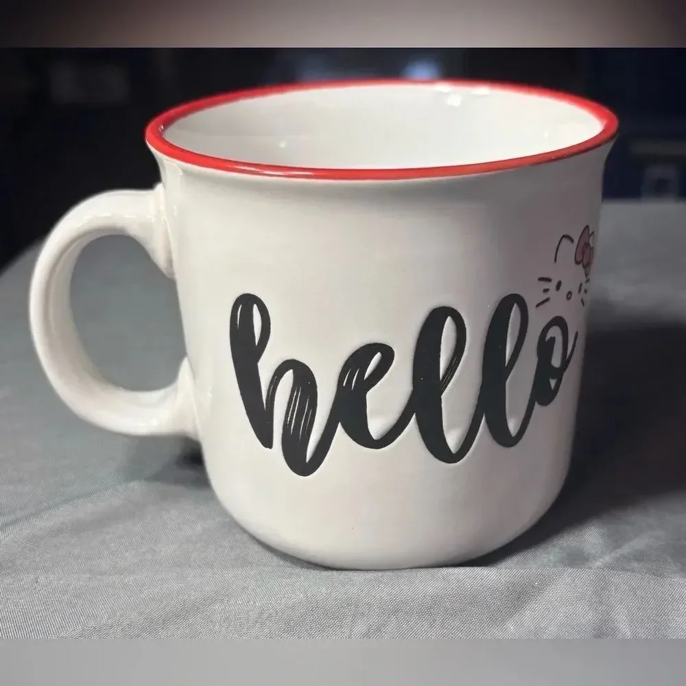 20 oz New Hello Kitty Camper Ceramic Mug NWT